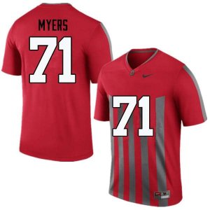 Men's Ohio State Buckeyes #71 Josh Myers Throwback Nike NCAA College Football Jersey Limited KHE5644RX